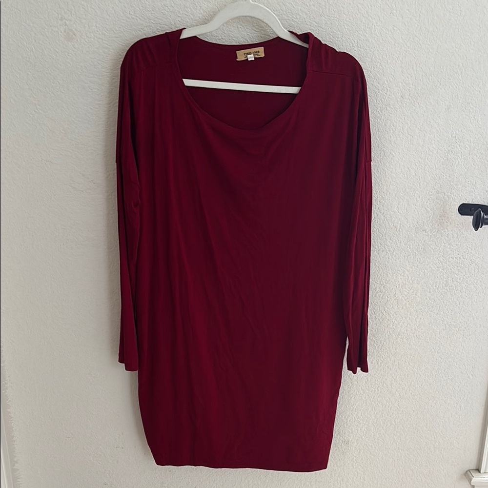 Burgundy Long Sleeve Dress